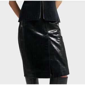 Vintage Gap Moto Genuine Leather Mini Skirt Womens Size 1 NWT $134